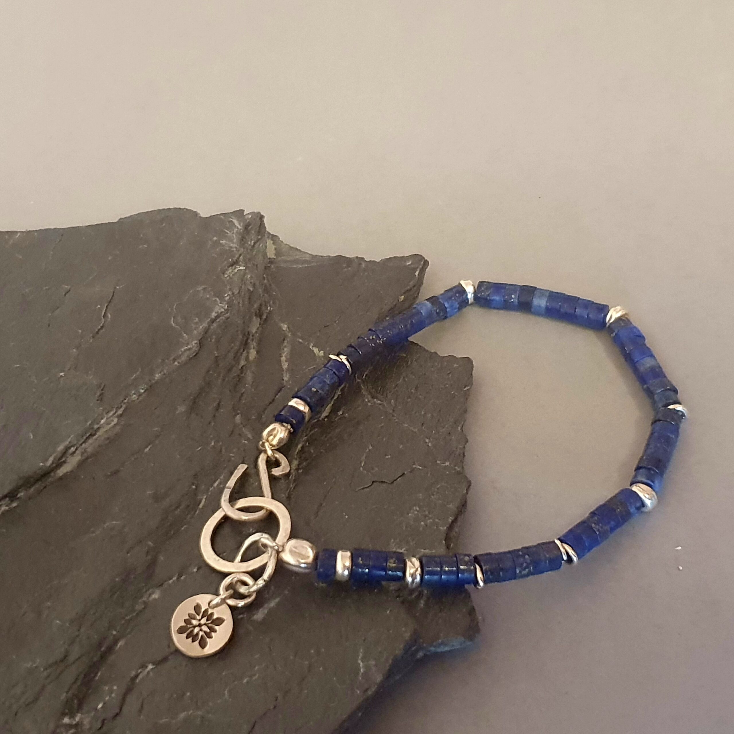 925 srebna brasnoletka Lapis Lazuli
