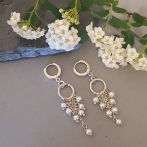 Srebrne kolczyki 925 z perełkami słodkowodnymi